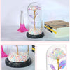 GLOVISTA'S Artificial Tulips in Crystal Box, Galaxy Glass Rose Flower with LED Light Great Gift Ideas for Valentine's Day