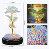 GLOVISTA'S Artificial Tulips in Crystal Box, Galaxy Glass Rose Flower with LED Light Great Gift Ideas for Valentine's Day