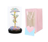 GLOVISTA'S Artificial Tulips in Crystal Box, Galaxy Glass Rose Flower with LED Light Great Gift Ideas for Valentine's Day