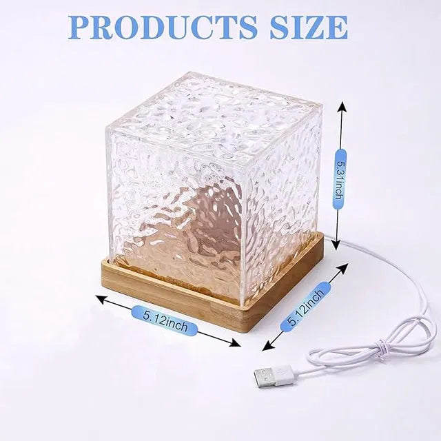GLOVISTA'S Dynamic Water Ripple Projection Light, USB Portable Night Lamp for Home Decor