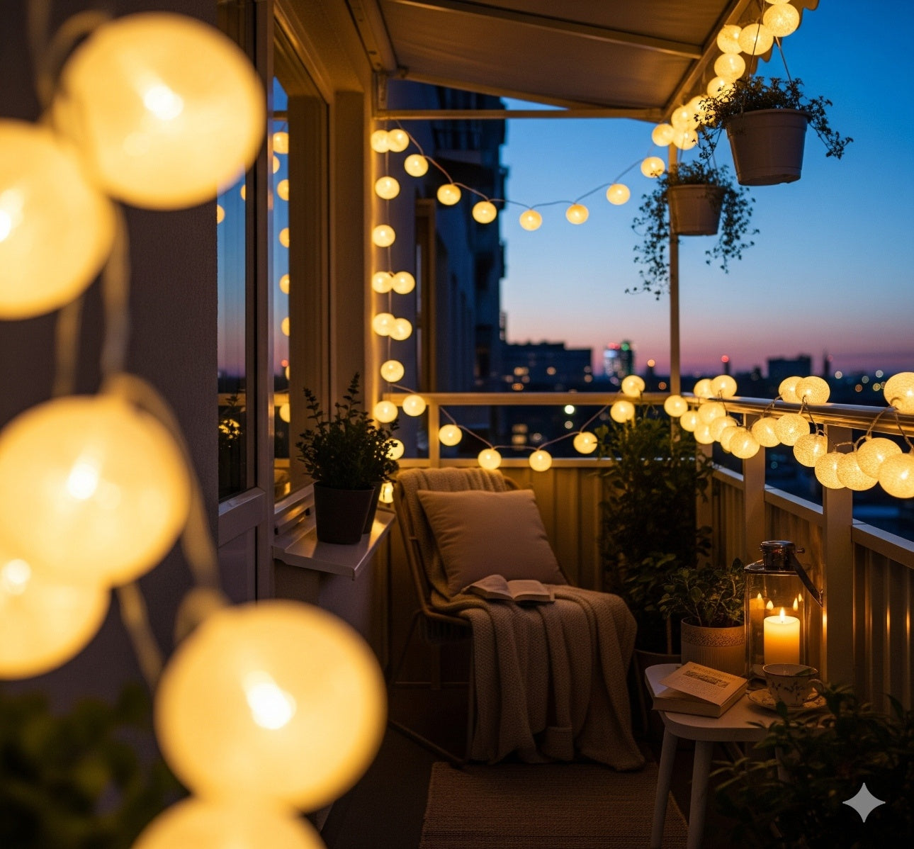 GLOVISTA'S LED Crystal Balls String Light(16 LED's)